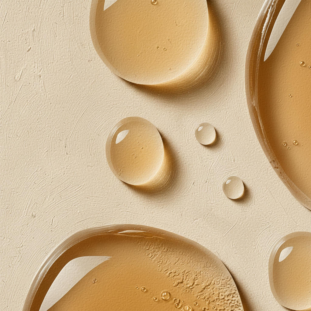 Honey Drops — flat oil brushstroke detail, canvas texture
