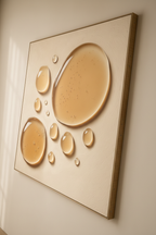 Honey Drops — painting angled view showing canvas edge